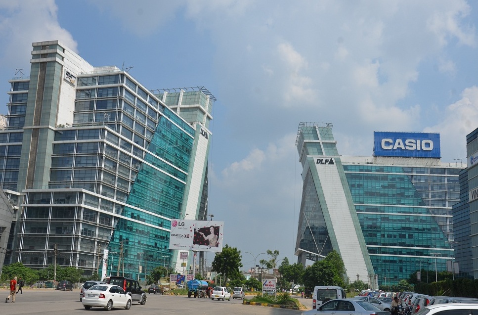 DLF Cyber City — dense cluster of Grade-A glass office towers, Gurgaon