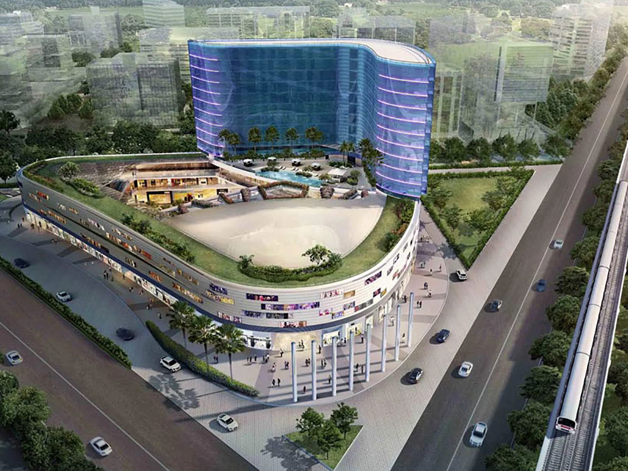 Conscient development — modern commercial architecture on Dwarka Expressway, Gurgaon